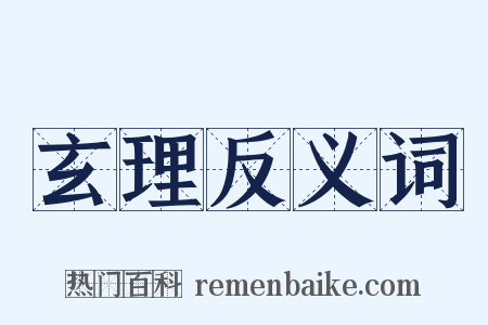 玄理反义词是什么意思的图片